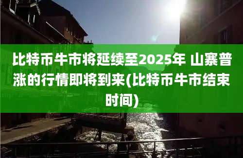 比特币牛市将延续至2025年 山寨普涨的行情即将到来(比特币牛市结束时间)