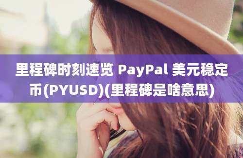 里程碑时刻速览 PayPal 美元稳定币(PYUSD)(里程碑是啥意思)