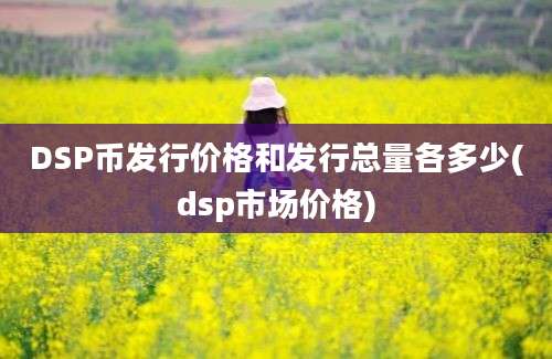 DSP币发行价格和发行总量各多少(dsp市场价格)