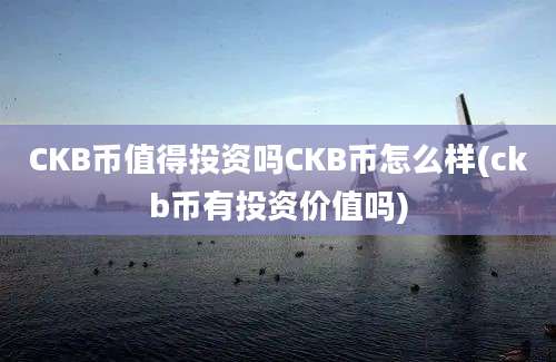 CKB币值得投资吗CKB币怎么样(ckb币有投资价值吗)