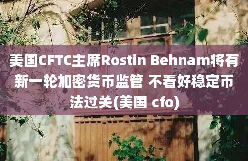 美国CFTC主席Rostin Behnam将有新一轮加密货币监管 不看好稳定币法过关(美国 cfo)