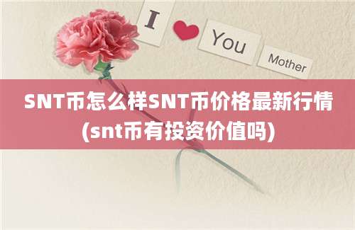 SNT币怎么样SNT币价格最新行情(snt币有投资价值吗)