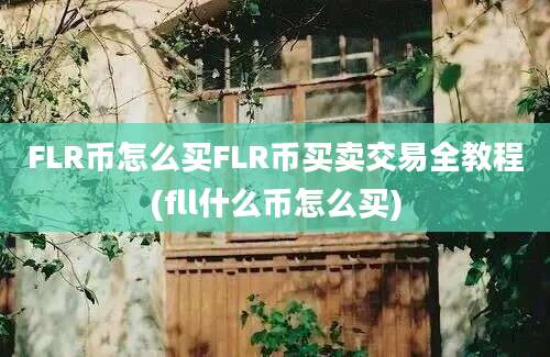 FLR币怎么买FLR币买卖交易全教程(fll什么币怎么买)