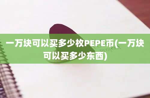 一万块可以买多少枚PEPE币(一万块可以买多少东西)