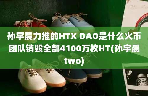 孙宇晨力推的HTX DAO是什么火币团队销毁全部4100万枚HT(孙宇晨two)