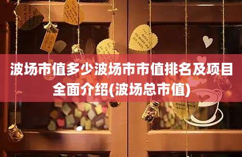 波场市值多少波场市市值排名及项目全面介绍(波场总市值)