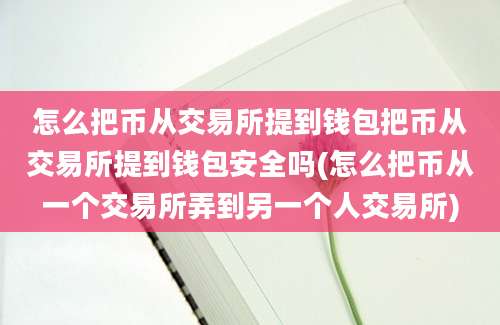 怎么把币从交易所提到钱包把币从交易所提到钱包安全吗(怎么把币从一个交易所弄到另一个人交易所)