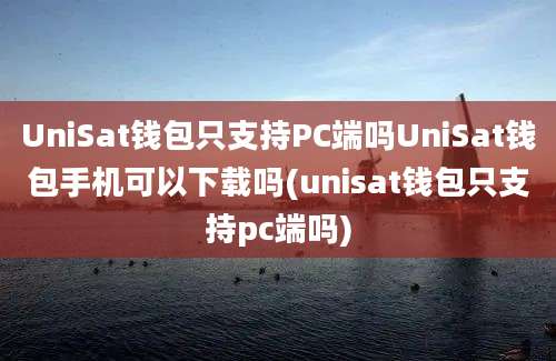 UniSat钱包只支持PC端吗UniSat钱包手机可以下载吗(unisat钱包只支持pc端吗)