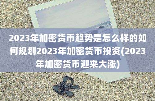 2023年加密货币趋势是怎么样的如何规划2023年加密货币投资(2023年加密货币迎来大涨)