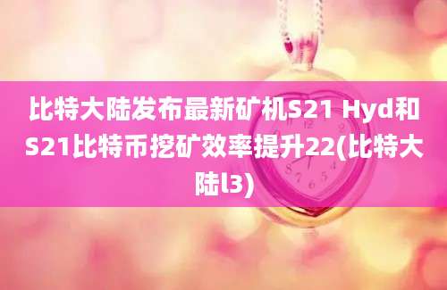 比特大陆发布最新矿机S21 Hyd和S21比特币挖矿效率提升22(比特大陆l3)