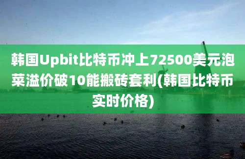 韩国Upbit比特币冲上72500美元泡菜溢价破10能搬砖套利(韩国比特币实时价格)