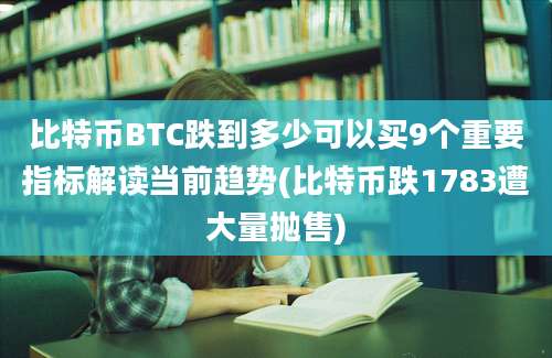 比特币BTC跌到多少可以买9个重要指标解读当前趋势(比特币跌1783遭大量抛售)