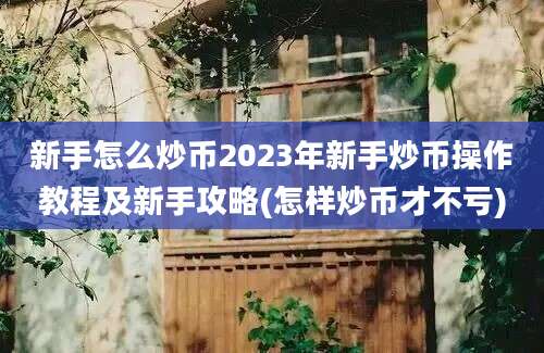 新手怎么炒币2023年新手炒币操作教程及新手攻略(怎样炒币才不亏)