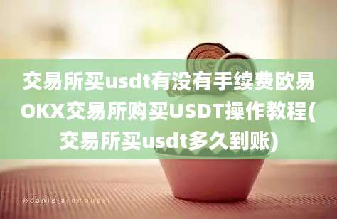 交易所买usdt有没有手续费欧易OKX交易所购买USDT操作教程(交易所买usdt多久到账)