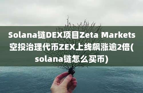 Solana链DEX项目Zeta Markets空投治理代币ZEX上线飙涨逾2倍(solana链怎么买币)