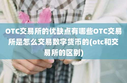 OTC交易所的优缺点有哪些OTC交易所是怎么交易数字货币的(otc和交易所的区别)