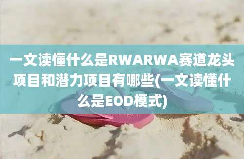 一文读懂什么是RWARWA赛道龙头项目和潜力项目有哪些(一文读懂什么是EOD模式)