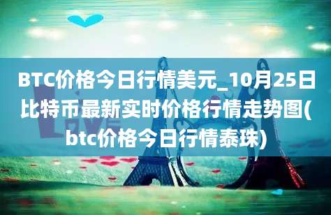 BTC价格今日行情美元_10月25日比特币最新实时价格行情走势图(btc价格今日行情泰珠)