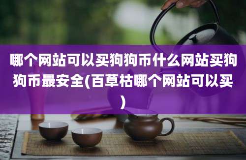 哪个网站可以买狗狗币什么网站买狗狗币最安全(百草枯哪个网站可以买)