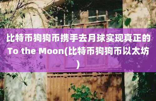 比特币狗狗币携手去月球实现真正的To the Moon(比特币狗狗币以太坊)