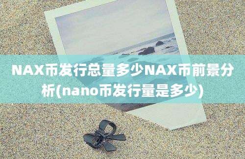 NAX币发行总量多少NAX币前景分析(nano币发行量是多少)