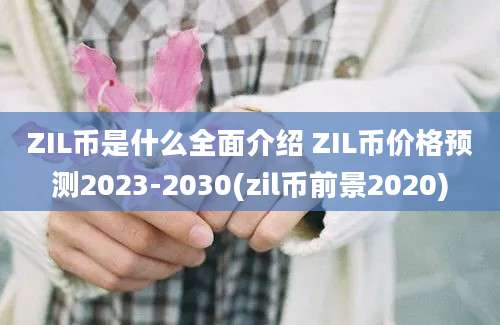 ZIL币是什么全面介绍 ZIL币价格预测2023-2030(zil币前景2020)