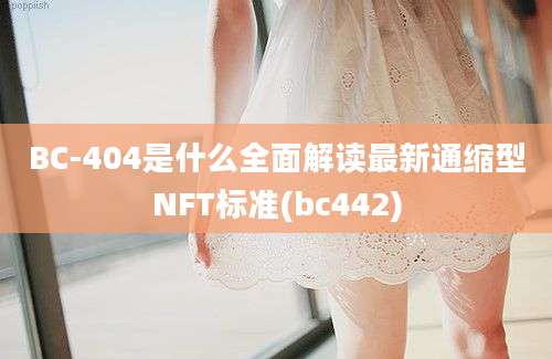 BC-404是什么全面解读最新通缩型NFT标准(bc442)