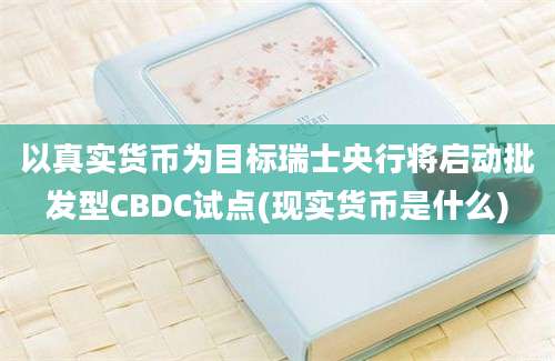 以真实货币为目标瑞士央行将启动批发型CBDC试点(现实货币是什么)