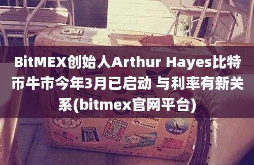 BitMEX创始人Arthur Hayes比特币牛市今年3月已启动 与利率有新关系(bitmex官网平台)