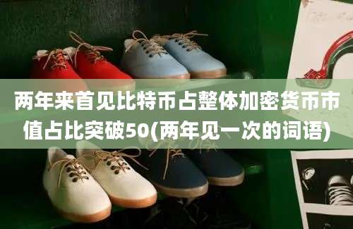 两年来首见比特币占整体加密货币市值占比突破50(两年见一次的词语)