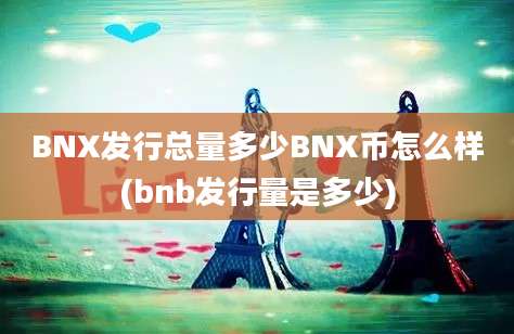 BNX发行总量多少BNX币怎么样(bnb发行量是多少)