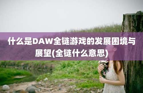 什么是DAW全链游戏的发展困境与展望(全链什么意思)