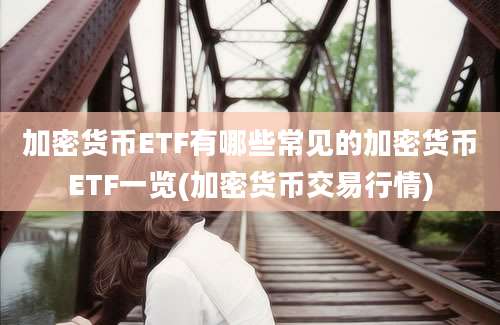 加密货币ETF有哪些常见的加密货币ETF一览(加密货币交易行情)