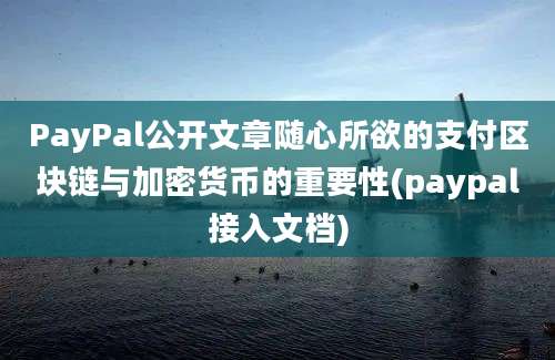 PayPal公开文章随心所欲的支付区块链与加密货币的重要性(paypal接入文档)