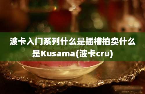 波卡入门系列什么是插槽拍卖什么是Kusama(波卡cru)