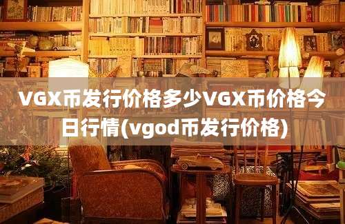 VGX币发行价格多少VGX币价格今日行情(vgod币发行价格)