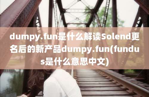 dumpy.fun是什么解读Solend更名后的新产品dumpy.fun(fundus是什么意思中文)