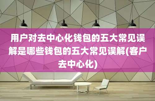 用户对去中心化钱包的五大常见误解是哪些钱包的五大常见误解(客户去中心化)