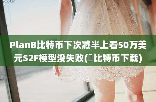 PlanB比特币下次减半上看50万美元S2F模型没失败(犇比特币下载)