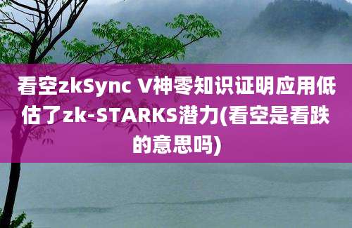 看空zkSync V神零知识证明应用低估了zk-STARKS潜力(看空是看跌的意思吗)