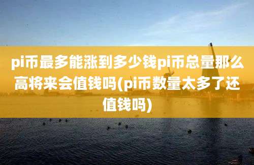 pi币最多能涨到多少钱pi币总量那么高将来会值钱吗(pi币数量太多了还值钱吗)