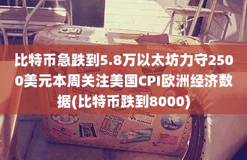 比特币急跌到5.8万以太坊力守2500美元本周关注美国CPI欧洲经济数据(比特币跌到8000)