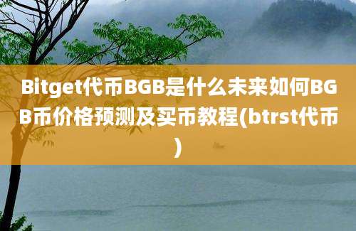 Bitget代币BGB是什么未来如何BGB币价格预测及买币教程(btrst代币)