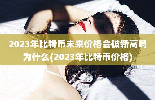 2023年比特币未来价格会破新高吗为什么(2023年比特币价格)