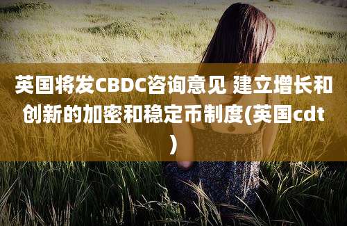 英国将发CBDC咨询意见 建立增长和创新的加密和稳定币制度(英国cdt)