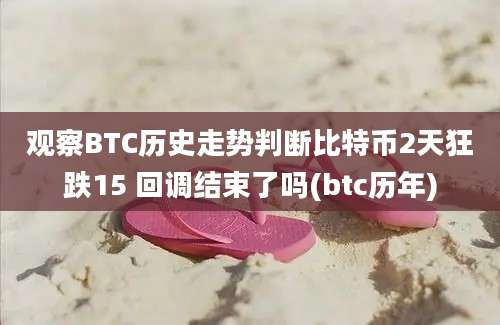 观察BTC历史走势判断比特币2天狂跌15 回调结束了吗(btc历年)