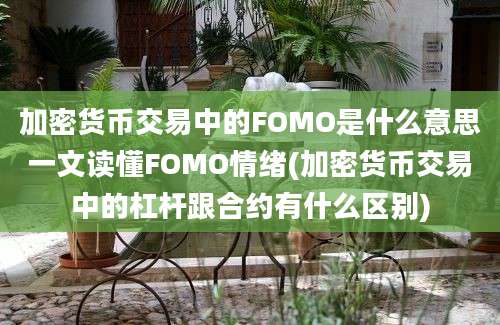 加密货币交易中的FOMO是什么意思一文读懂FOMO情绪(加密货币交易中的杠杆跟合约有什么区别)