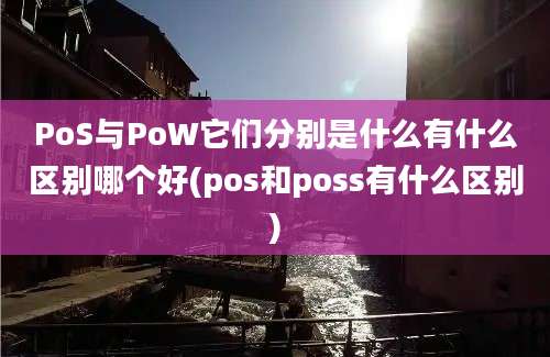 PoS与PoW它们分别是什么有什么区别哪个好(pos和poss有什么区别)