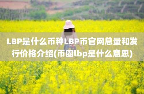 LBP是什么币种LBP币官网总量和发行价格介绍(币圈lbp是什么意思)