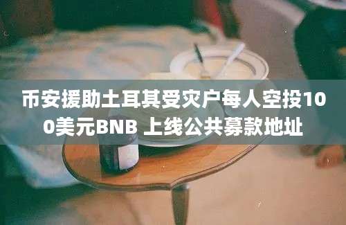 币安援助土耳其受灾户每人空投100美元BNB 上线公共募款地址